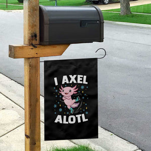 Funny Axolotl Ice Skating Garden Flag I Axel Alotl Winter Sport TS11 Print Your Wear