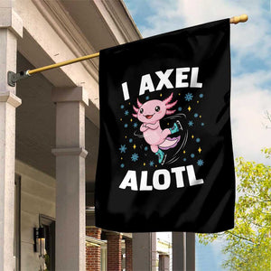 Funny Axolotl Ice Skating Garden Flag I Axel Alotl Winter Sport TS11 Print Your Wear