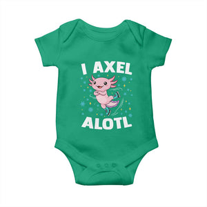 Funny Axolotl Ice Skating Baby Onesie I Axel Alotl Winter Sport TS11 Irish Green Print Your Wear