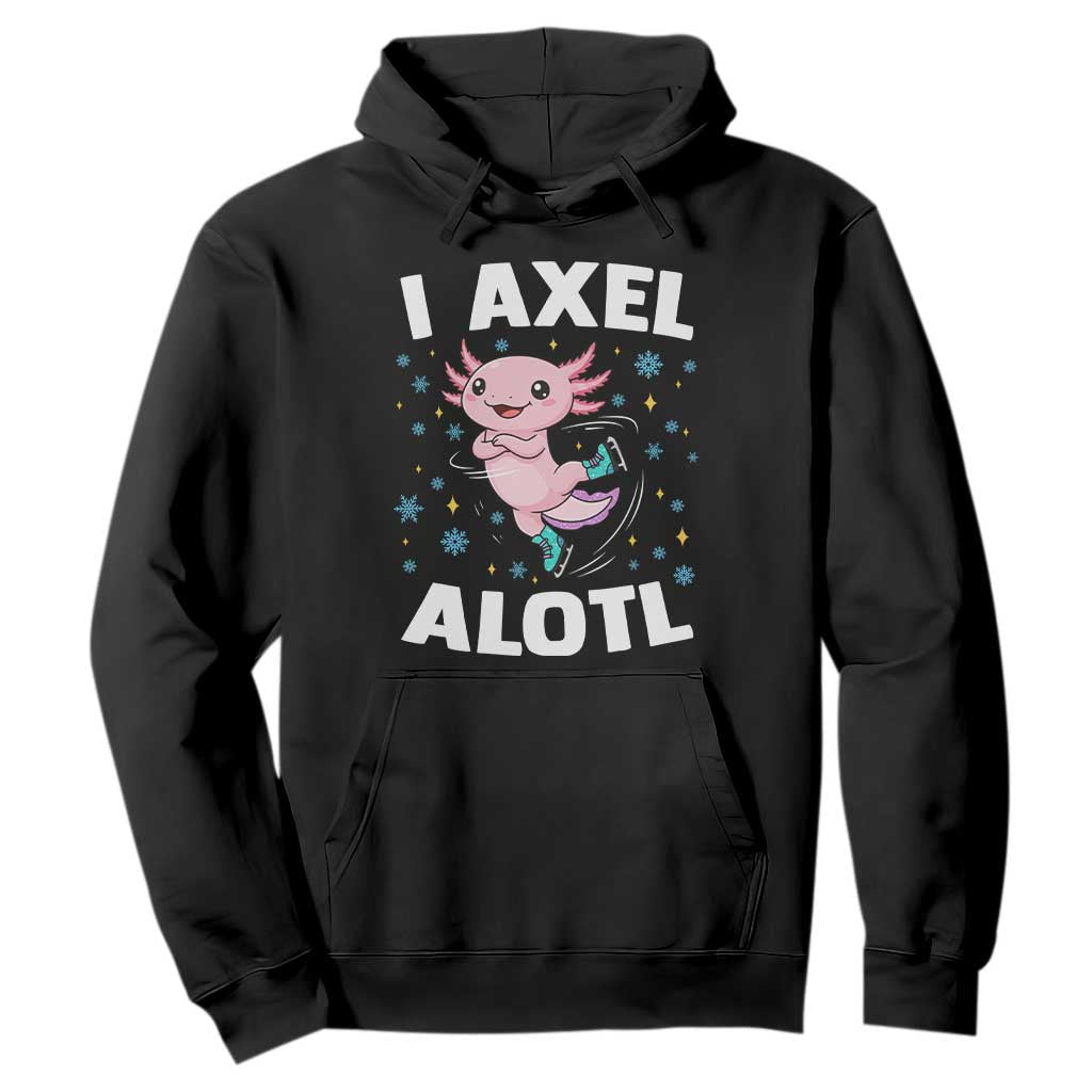 Funny Axolotl Ice Skating Hoodie I Axel Alotl Winter Sport TS11 Black Print Your Wear