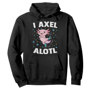 Funny Axolotl Ice Skating Hoodie I Axel Alotl Winter Sport TS11 Black Print Your Wear