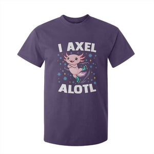 Funny Axolotl Ice Skating T Shirt For Kid I Axel Alotl Winter Sport TS11 Purple Print Your Wear