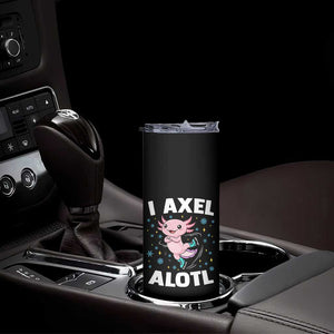 Funny Axolotl Ice Skating Skinny Tumbler I Axel Alotl Winter Sport TS11 Print Your Wear