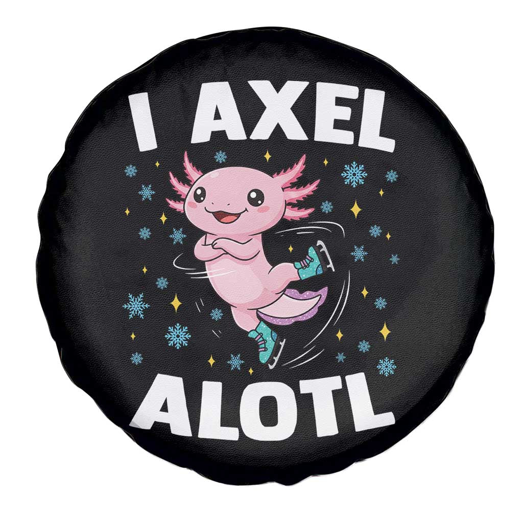 Funny Axolotl Ice Skating Spare Tire Cover I Axel Alotl Winter Sport TS11 Print Your Wear