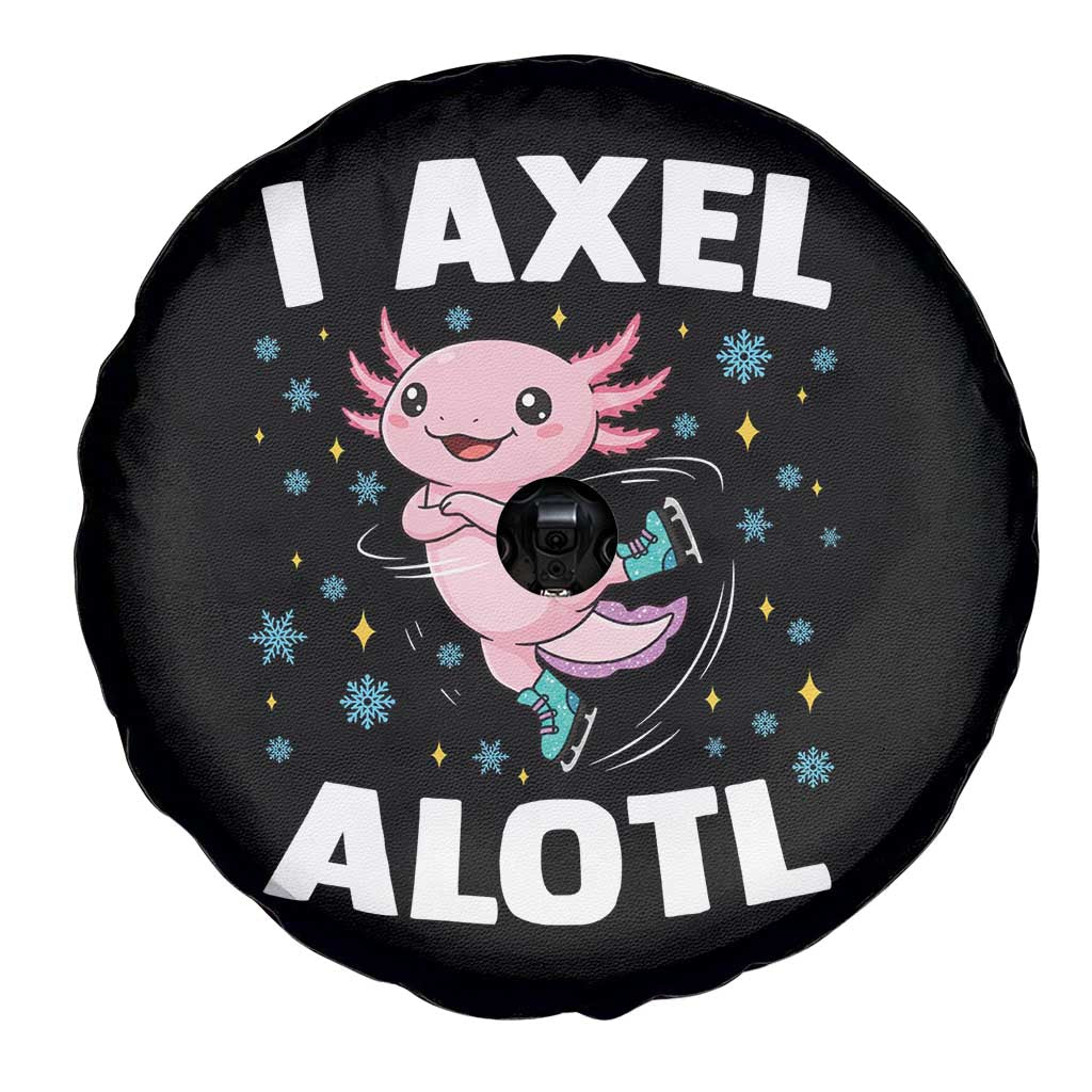 Funny Axolotl Ice Skating Spare Tire Cover I Axel Alotl Winter Sport TS11 Print Your Wear