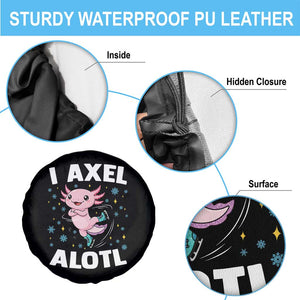 Funny Axolotl Ice Skating Spare Tire Cover I Axel Alotl Winter Sport TS11 Print Your Wear
