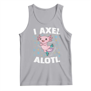 Funny Axolotl Ice Skating Tank Top I Axel Alotl Winter Sport TS11 Athletic Heather Print Your Wear
