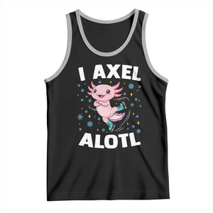 Funny Axolotl Ice Skating Tank Top I Axel Alotl Winter Sport TS11 Black Athletic Heather Print Your Wear
