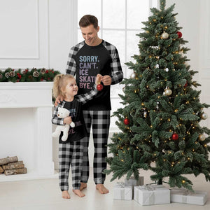 Sorry Cant Ice Skating Bye Plaid Pajama Set Funny Ice Skating Lovers TS11 White Plaid Print Your Wear