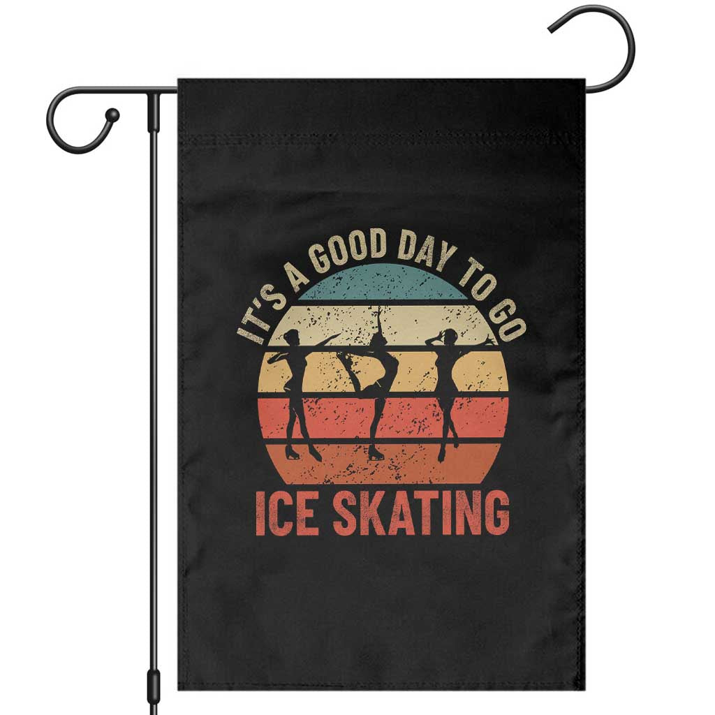 Funny It's A Good Day To Go Ice Skating Garden Flag TS11 Black Print Your Wear