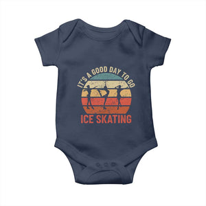 Funny It's A Good Day To Go Ice Skating Baby Onesie TS11 Navy Print Your Wear