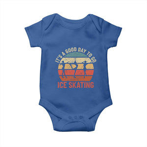 Funny It's A Good Day To Go Ice Skating Baby Onesie TS11 Royal Blue Print Your Wear