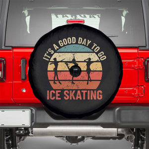 Funny It's A Good Day To Go Ice Skating Spare Tire Cover TS11 Black Print Your Wear