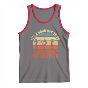 Funny It's A Good Day To Go Ice Skating Tank Top TS11 Deep Heather Red Print Your Wear