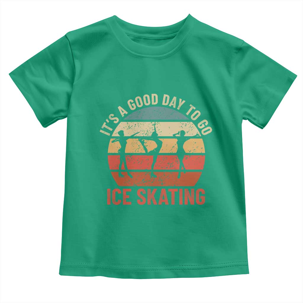 Funny It's A Good Day To Go Ice Skating Toddler T Shirt TS11 Irish Green Print Your Wear