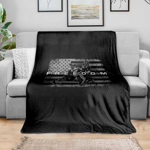 American Flag Snowmobile Freedom Winter Sport Throw Blanket TS11 Print Your Wear