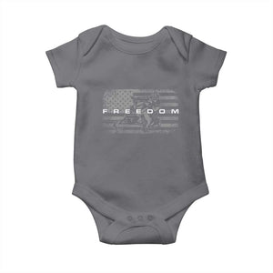 American Flag Snowmobile Freedom Winter Sport Baby Onesie TS11 Charcoal Print Your Wear