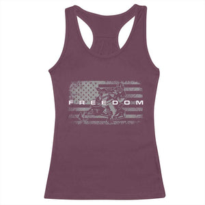 American Flag Snowmobile Freedom Winter Sport Racerback Tank Top TS11 Maroon Print Your Wear