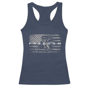 American Flag Snowmobile Freedom Winter Sport Racerback Tank Top TS11 Navy Print Your Wear