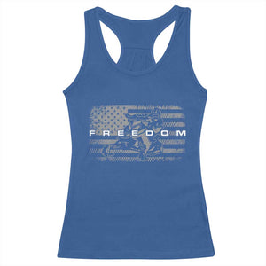 American Flag Snowmobile Freedom Winter Sport Racerback Tank Top TS11 Royal Blue Print Your Wear