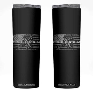 American Flag Snowmobile Freedom Winter Sport Skinny Tumbler TS11 Black Print Your Wear