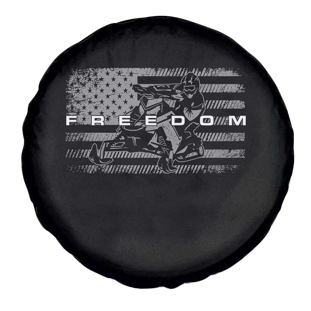 American Flag Snowmobile Freedom Winter Sport Spare Tire Cover TS11 Print Your Wear