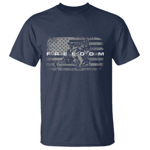 American Flag Snowmobile Freedom Winter Sport T Shirt TS11 Navy Print Your Wear