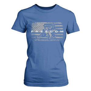 American Flag Snowmobile Freedom Winter Sport T Shirt For Women TS11 Royal Blue Print Your Wear
