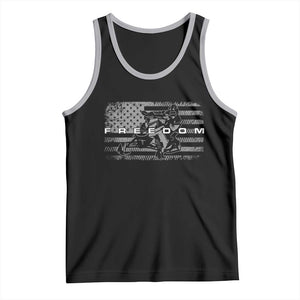 American Flag Snowmobile Freedom Winter Sport Tank Top TS11 Black Athletic Heather Print Your Wear