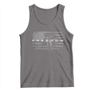 American Flag Snowmobile Freedom Winter Sport Tank Top TS11 Deep Heather Print Your Wear