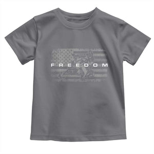 American Flag Snowmobile Freedom Winter Sport Toddler T Shirt TS11 Charcoal Print Your Wear