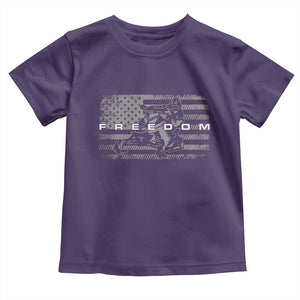 American Flag Snowmobile Freedom Winter Sport Toddler T Shirt TS11 Purple Print Your Wear