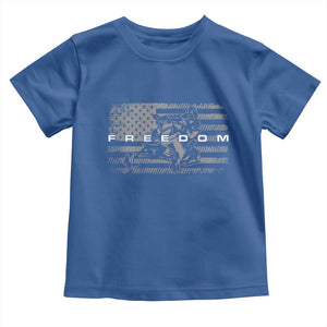 American Flag Snowmobile Freedom Winter Sport Toddler T Shirt TS11 Royal Blue Print Your Wear