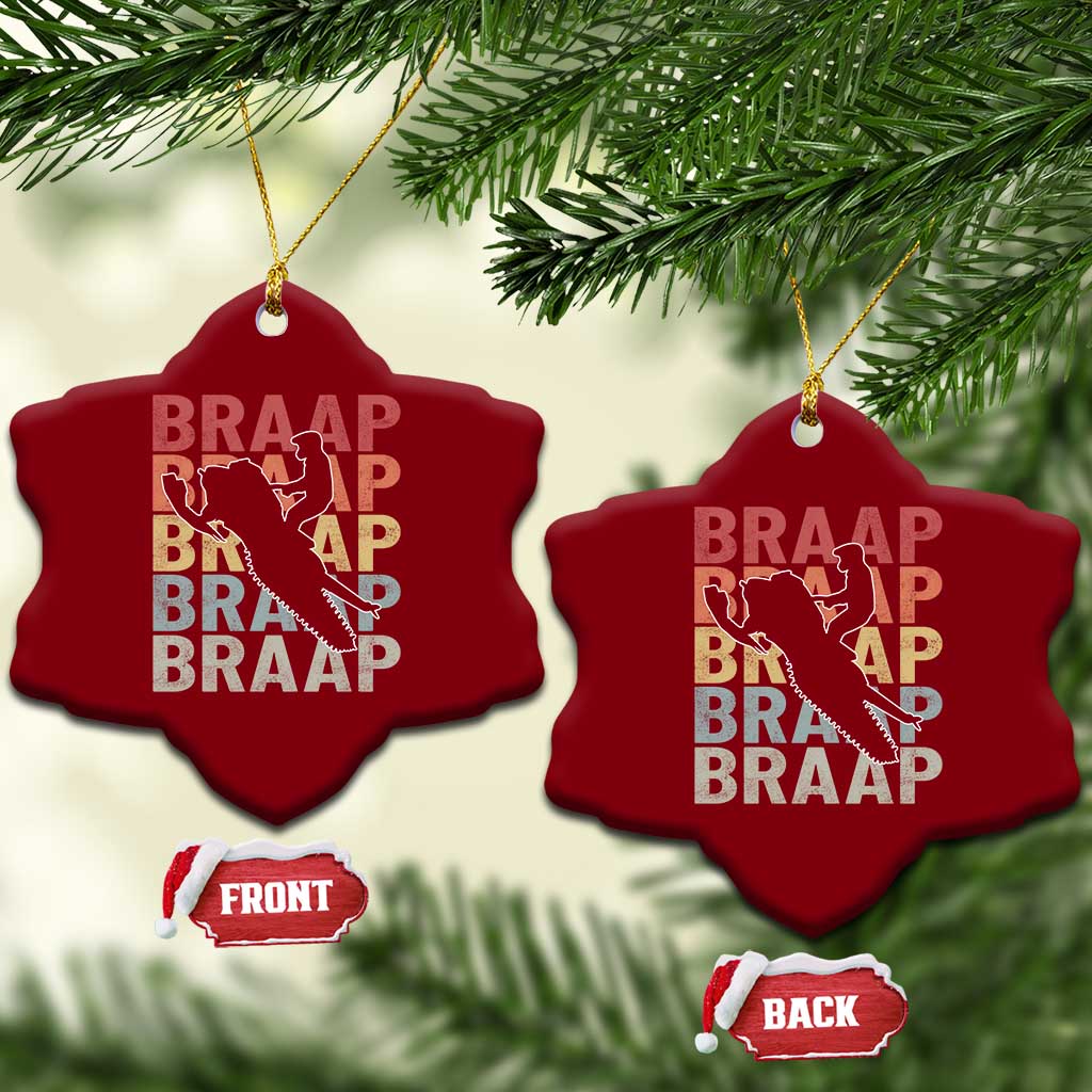 Snowmobile Braaap Ceramic Ornament Retro Snowcross Snow Sled Winter Sport TS11 Print Your Wear