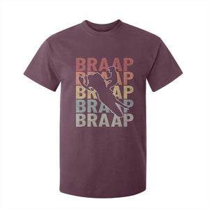 Snowmobile Braaap T Shirt For Kid Retro Snowcross Snow Sled Winter Sport TS11 Maroon Print Your Wear