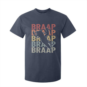 Snowmobile Braaap T Shirt For Kid Retro Snowcross Snow Sled Winter Sport TS11 Navy Print Your Wear