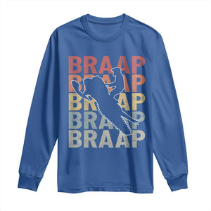 Snowmobile Braaap Long Sleeve Shirt Retro Snowcross Snow Sled Winter Sport TS11 Royal Blue Print Your Wear