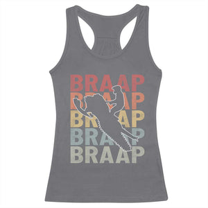 Snowmobile Braaap Racerback Tank Top Retro Snowcross Snow Sled Winter Sport TS11 Charcoal Print Your Wear