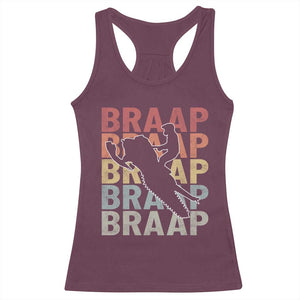 Snowmobile Braaap Racerback Tank Top Retro Snowcross Snow Sled Winter Sport TS11 Maroon Print Your Wear