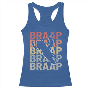 Snowmobile Braaap Racerback Tank Top Retro Snowcross Snow Sled Winter Sport TS11 Royal Blue Print Your Wear