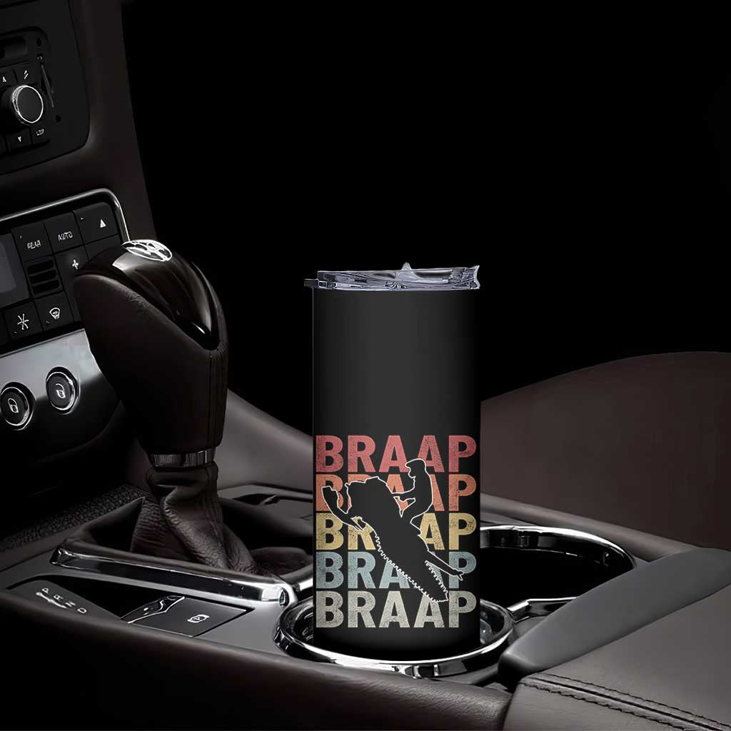 Snowmobile Braaap Skinny Tumbler Retro Snowcross Snow Sled Winter Sport TS11 Print Your Wear
