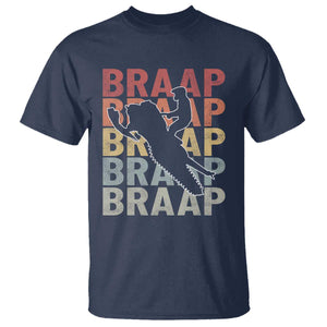 Snowmobile Braaap T Shirt Retro Snowcross Snow Sled Winter Sport TS11 Navy Print Your Wear