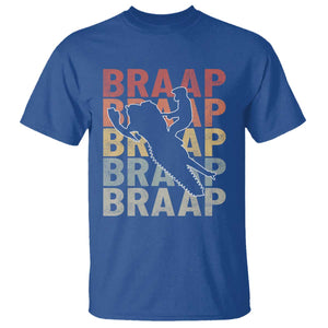 Snowmobile Braaap T Shirt Retro Snowcross Snow Sled Winter Sport TS11 Royal Blue Print Your Wear