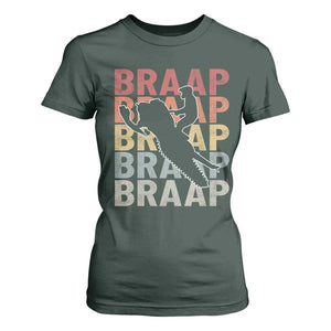 Snowmobile Braaap T Shirt For Women Retro Snowcross Snow Sled Winter Sport TS11 Dark Forest Green Print Your Wear