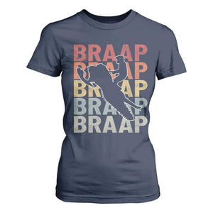 Snowmobile Braaap T Shirt For Women Retro Snowcross Snow Sled Winter Sport TS11 Navy Print Your Wear