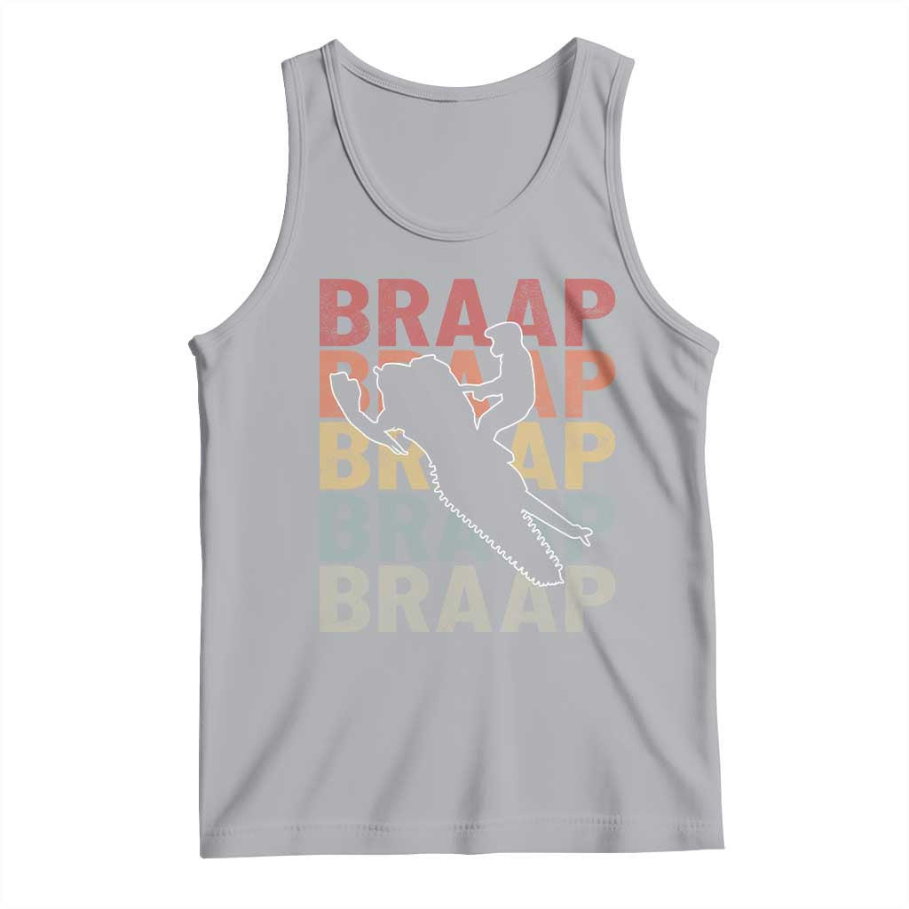 Snowmobile Braaap Tank Top Retro Snowcross Snow Sled Winter Sport TS11 Athletic Heather Print Your Wear