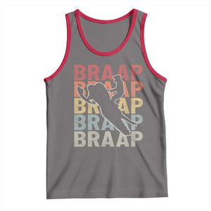 Snowmobile Braaap Tank Top Retro Snowcross Snow Sled Winter Sport TS11 Deep Heather Red Print Your Wear