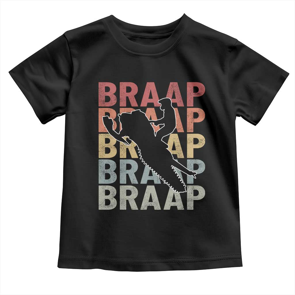 Snowmobile Braaap Toddler T Shirt Retro Snowcross Snow Sled Winter Sport TS11 Black Print Your Wear