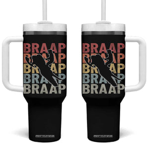 Snowmobile Braaap Tumbler With Handle Retro Snowcross Snow Sled Winter Sport TS11 One Size: 40 oz Black Print Your Wear