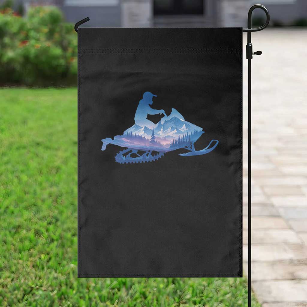 Snowmobile Snow Mountain Forest Snowmobiling Winter Sport Garden Flag TS11 Print Your Wear